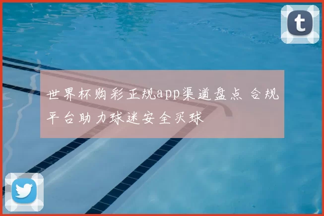 世界杯购彩正规app渠道盘点 合规平台助力球迷安全买球